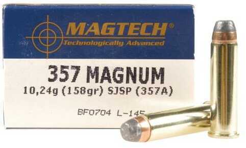 Magtech 357 Mag 158 gr 1235 fps Semi-Jacketed Soft Point Flat Ammo 50 Round Box